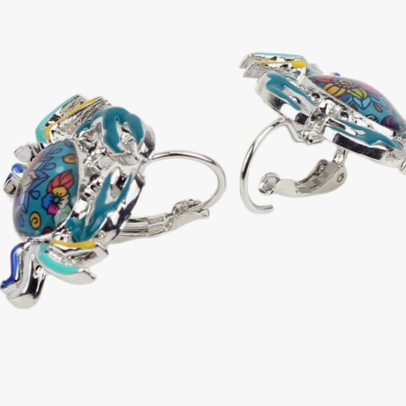 Blue Crab Earrings - Picture 3 of 4